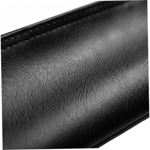 HOMOCONO 7pcs Pu Leather Microphone Storage Bag with Zipper Enclosure for Handheld and Wireless Microphones, Lightweight Shockproof Case for Conferences and Outdoor Carrying, Black Colour — view 3