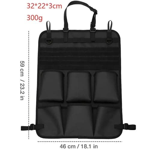 SUPBEI Car Seat Back Organizer Car Backseat Organizer Tactical Vehicle Panel Universal Fit Car Seat Cover Protector Car Organizer for Travel Accessories,Dark Camouflage — view 3