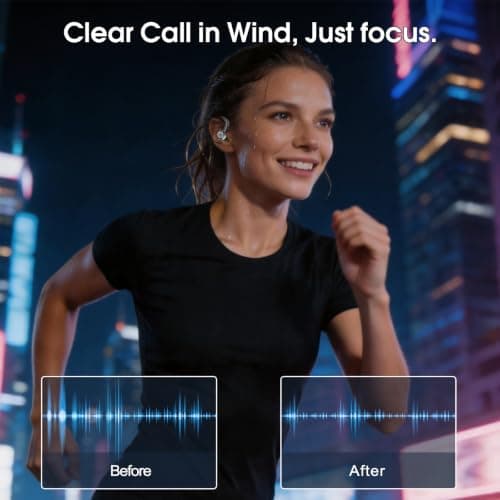 Sport Wireless Earbuds, 48H Bluetooth 5.3 Headphones with Earhooks, ENC Mic — view 5