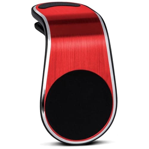 ONEFLOW Premium Magnetic Mobile Phone Holder Car Ventilation for All Apple iPhone | Universal Mobile Phone Holder Car Compact Ultra Light and Safe - Mobile Phone Holder for Car Magnetic, Red