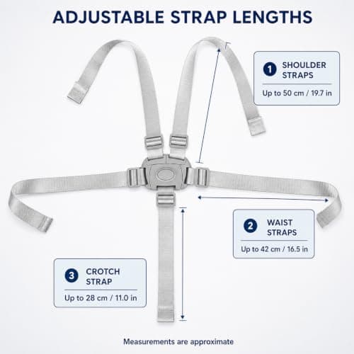 Five Point Stroller Harness, Replacement Pushchair Strap, Baby Safety Belt — view 2