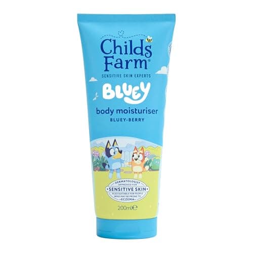 Childs Farm Kids Bluey Moisturiser, Bluey-Berry | Soothing, Moisturising & Hydrating | Suitable for Dry, Sensitive Skin, 200ml