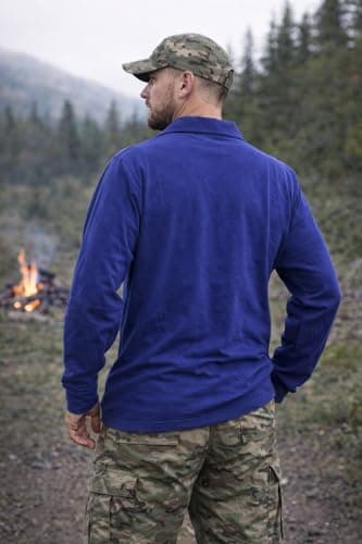 British Royal Navy Thermal Norgie Long Sleeve Top | Norwegian Army Style Military Base Layer Shirt for Cold Weather, Outdoor, Hiking and Winter Wear | Size Large — view 4