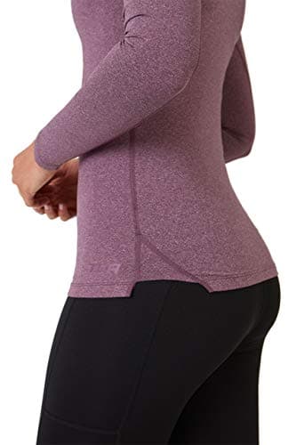 TCA Super Thermal Top Women - Ladies Thermal Vest - Thermals Womens - Ski Base Layer Women - Workout Tops for Cold Weather - Prune, S — view 4