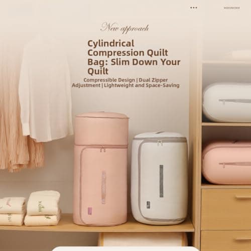 Self-Compression Storage Bags 68x34cm Space Saving(Small - Pink) — view 6