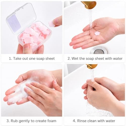 Portable Soap Sheets 230 Pcs – Travel Hand Washing Paper, Mini Disposable Soap Leaves, Instant Dissolving Pocket for Camping, Hiking, Outdoor & Daily Use, Safe for Adults & Kids (Pastel Mix) — view 4