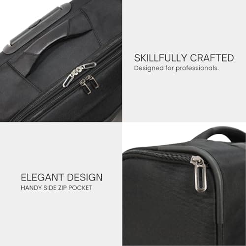 Rocklands® Rolling Laptop Bag 2 Wheel Laptop Bag Wheeled Briefcase Business Office Trolley Case Travel Cabin Bag - 8609 — view 6