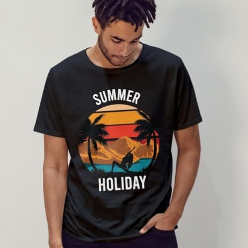 Summer Holiday Womens T-Shirt Beach Tropical Yoga Sunset Travel Birthday Gift for Her 2XL Light Graphite — view 2