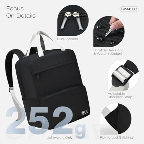 SPAHER Cabin Bag 40x30x25cm Eurowings Underseat Carry on Luggage Foldable Travel Cabin Backpack Men Women Lightweight Waterproof Flight Sport Overnight Airplane Backpack Rucksack — view 5