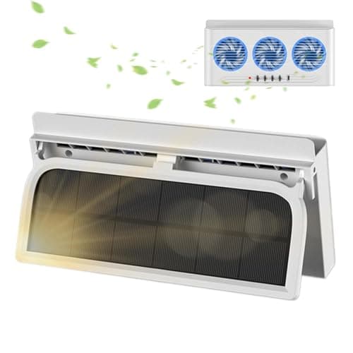 keloppasit Solar Window Fan 3 Outlets Solar Powered Cooler — view 6