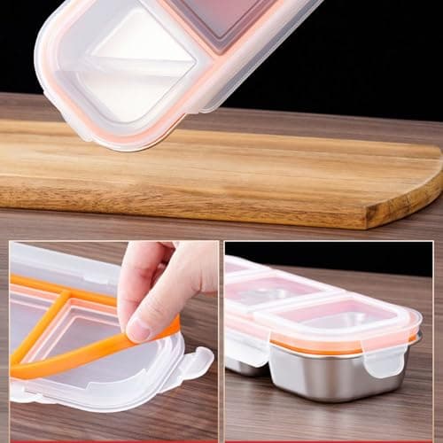 Snack Pack Containers Food-Grade Stackable Multi Compartment Divider — view 6