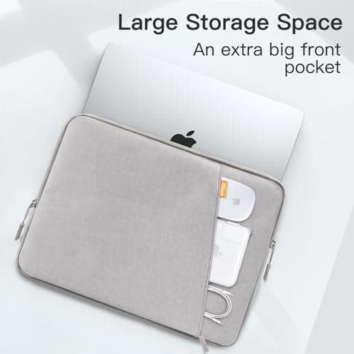 JETech Laptop Sleeve for 13-14 Inch Devices, Light Grey — view 3