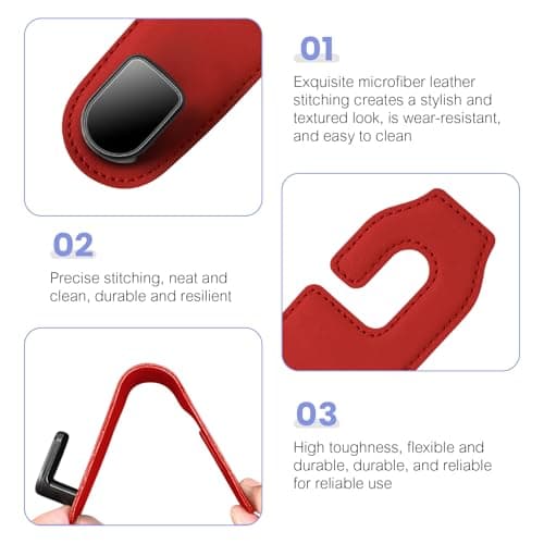 Upgrade 2 Pack Car Seat Headrest Hook,Car Seat Storage Hanger, Stylish Seat Organizer Hooks for Purses, Bags, Coats, Umbrellas (red) — view 2