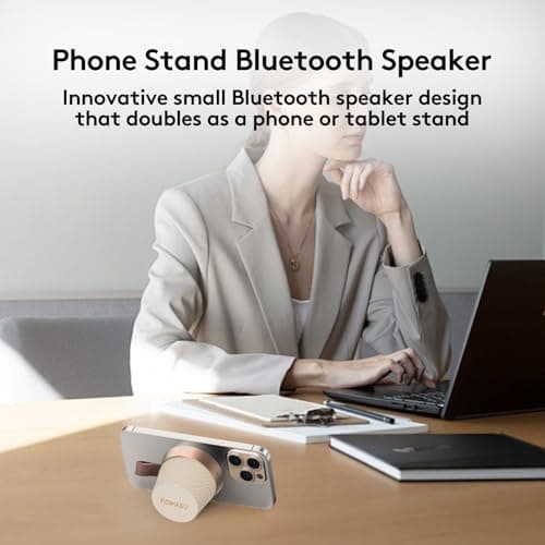 FIGMASU Magnetic Speaker Mini Bluetooth Portable, Phone or Tablet Stand Wireless Speakers Lightweight Small But Loud, Waterproof Speakes for Travel, Bike, Outdoors, Shower, for His/Her Birthday — view 5