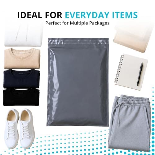 Straame Grey Postage Bags, 22x30 in, Self-Seal Opaque Poly Mailers, 25 Pack — view 6