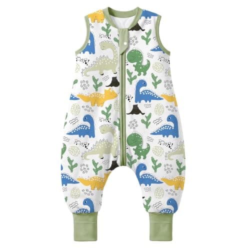 MIKAFEN 2.5 Tog Sleeveless Toddler Sleeping Bag with Feet, 90cm/ 3-4 Years