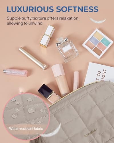 BAGSMART Small Travel Makeup Bag for Women, Wide Opening Cosmetics Bag — view 2