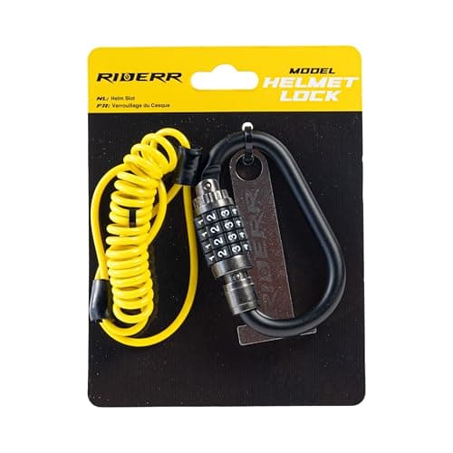 RIDERR Helmet Lock - Combination Lock to Secure Your Motorcycle, Motorbike, Scooter Helmet, Luggage & More. — view 2
