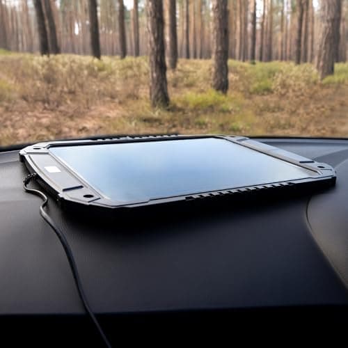 AA 12 V Car Solar Battery Trickle Charger, AA1432 - for Vehicles and Caravans - Battery Connectors Included, Solar 4.8W, Black — view 3