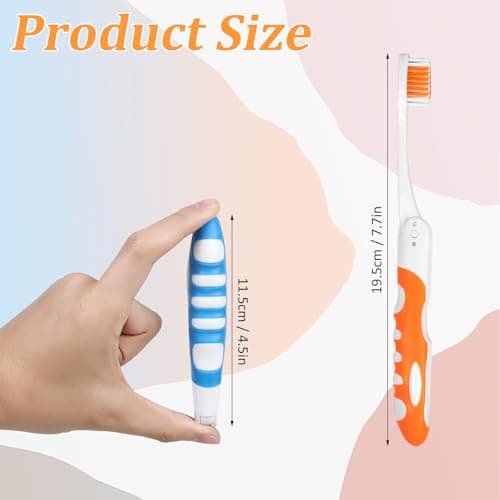 6PCS Folding Travel Toothbrush, Portable for Adults & Children — view 2