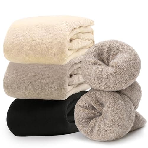 Cjytdkj Thermal Socks, 6 Pairs Soft Hiking Socks, Multicolour