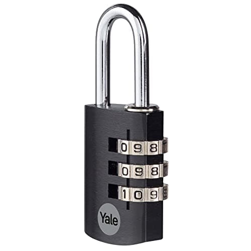 Yale YE3CB/20/121/2/BK - Standard Protection - Aluminium Combination Padlock Black 20 mm - Steel Shackle - 3 Combination Lock - Set of 2 — view 6