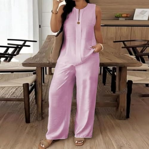 MoSundi Women's Polyester Tracksuit Set Wide Leg Pants Loose Fit(White XXL) — view 4