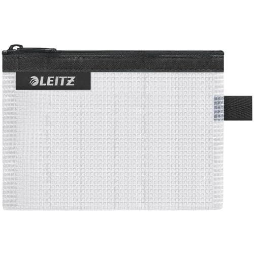 Leitz Wow Travel Pouch, Water Resistant, Translucent, Ideal for Visible Storage and Organisation, Small (A6) - Black — view 4