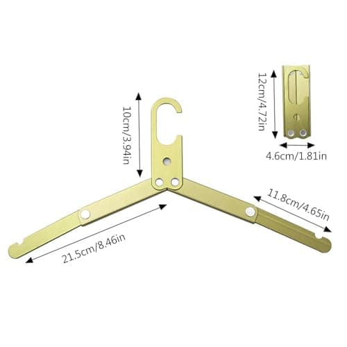 Metal Sturdy Folding Hanger for Wet Clothes Space Saver Travel Accessories for Camping Cruise Hotel Travel Drying Camping — view 6
