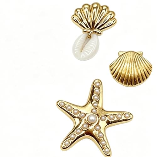 Generisch Sandals Charms 6 Golden Starfish Shoe Decoration — view 6