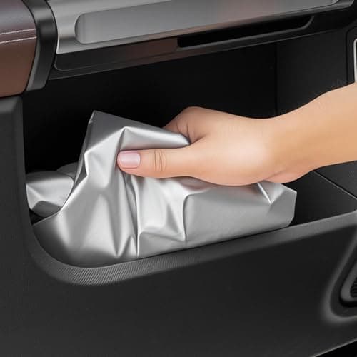 car wheel solar shield - Foil Material, UV Ray Blocking Protector, Oversized Anti-Scalding Steeringwheel Cover | Vehicle Dashboard Safety Accessory for Hot Summer Outdoor Travel Trips — view 3