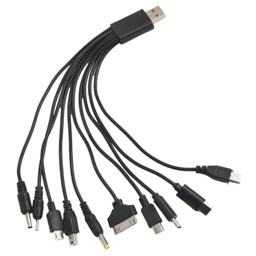 EasyByMall 10 in 1 Multifunction USB Charging Cable, Multi-Device Connector for Nokia, Samsung, Sony, Motorola, Compact Travel Charger — view 2