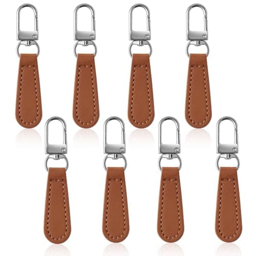 Deoward Zipper Pull Replacement PU Leather Handle Zipper Repair Tab (8 PCS)