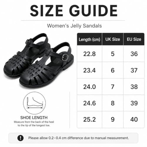 Hixingo Jelly Sandals Women Wide Fit (2043-1 Hot Pink,8) — view 6