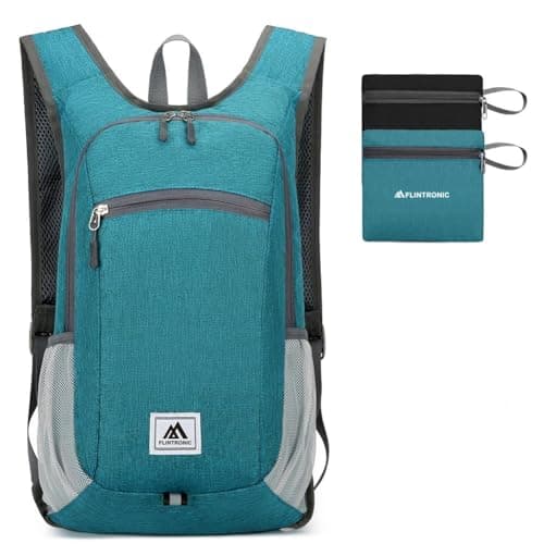 flintronic Foldable Backpack, Ultra Lightweight Rucksack, 16L Hiking Backpack, Unisex Packable Backpack For Men Women, Waterproof Travel Daypack For Outdoor Sport Biking Hiking Climbing