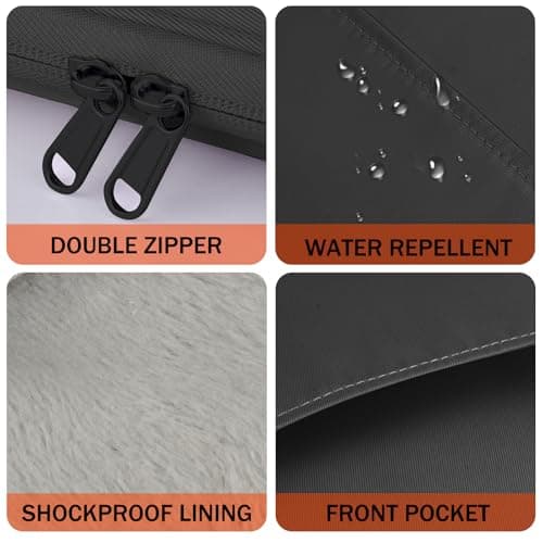 HoYiXi Universal Sleeve Bag for 6",6.8",7" Kindle Paperwhite/Colorsoft 2024-2012 Compatible with 6"-6.8" All-New Kindle/Kobo/Tolino/Sony,6" EReader with Anti-Drop Protective Cover,Black — view 5