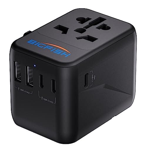 Bigfish Universal Travel Adapter with 35W USB-C PD Fast Charging (C3 Port)