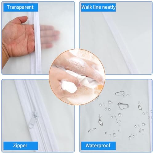 Roellgs Garment Bags, Men/Women Suit Bags for Travel, Garment Covers for Hanging Clothes, Nonwoven Breathable Clothing Protectors with Zipper for Closet Storage (60 x 100 cm, 5Packs) — view 4