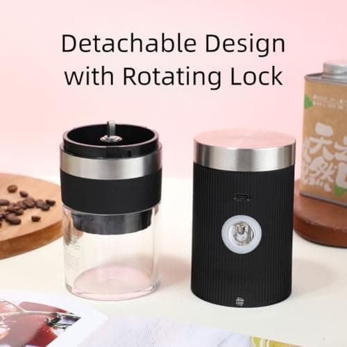 Travel Coffee Grinder USB Powered for Camping Outdoor Use(Black) — view 2