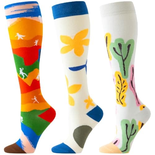 BISOUSOX Compression Socks for Women 15-20 mmHg Support Flight Socks