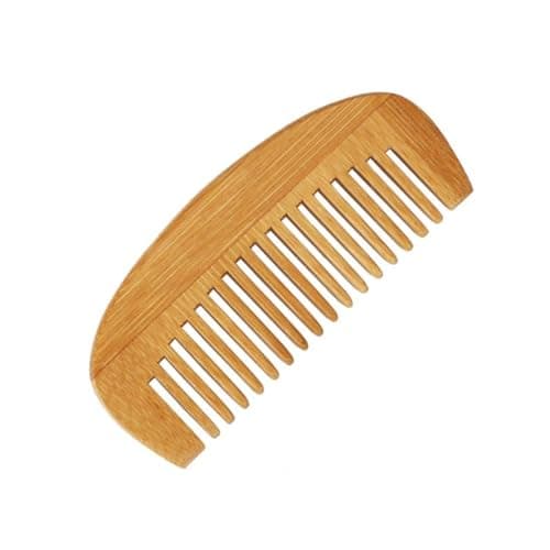 Bamboo Crescent Hair Comb Anti Static Portable 12 by 5.2cm