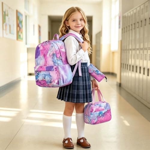 3-In-1 High Capacity School Bag for Girls — view 3