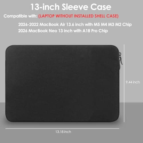 ProElife 13-inch Sleeve Case for MacBook Air 13.6 inch M5/M4 & MacBook Neo — view 2