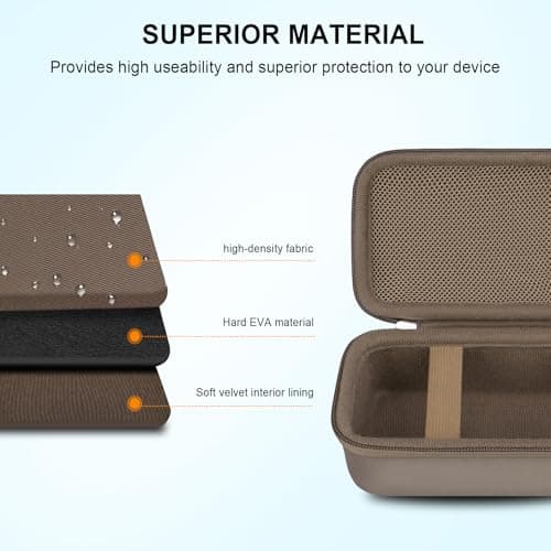 Elonbo Carrying Case for Garmin Xero C1 Pro Ballistic Precision Chronograph, Range Shooting Chronograph Travel Bag, Xero C1 Pro Chronograph Cover Holder, Pocket Fits Charging Adapters Tripod, Brown — view 5