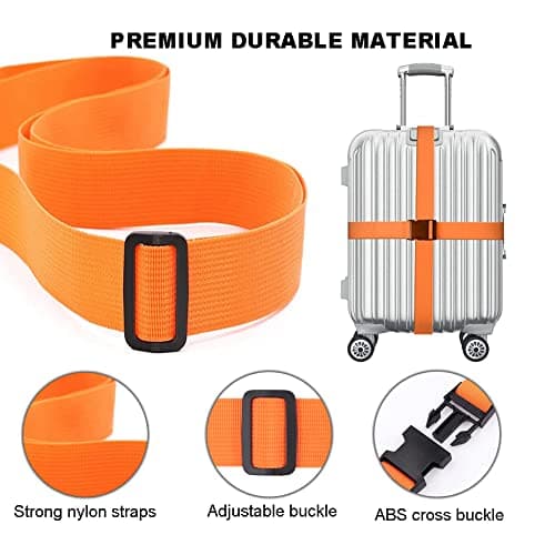 Newthinking Luggage Straps 4 Pack, 3.8x200CM Adjustable Suitcase Straps — view 2