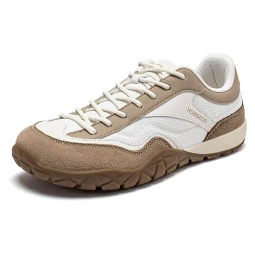 HOBIBEAR Comfortable Wide Barefoot Shoes Men Women Fashion Sneaker(Beige Khaki, UK 5.5) — view 5