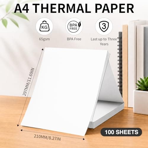 100 Sheets A4 Thermal Printer Paper Folding A4 Printer Paper 65gsm — view 2