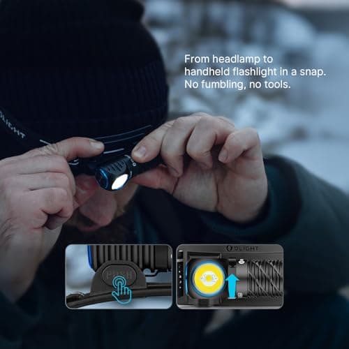 OLIGHT Perun 3 Mini Head Torch Rechargeable, 1100 Lumens Bright Headlamp — view 6