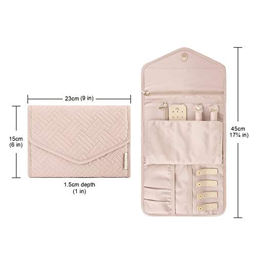bagsmart Travel Jewellery Organiser, Foldable Jewelry Storage Roll — view 4
