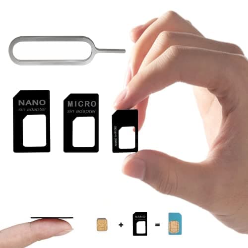 3 in 1 Nano SIM Card Adapter, SIM Card Adapter Kit, Sim Adapter Set Sim Card Adapter with SIM Ejector Pin Compatible with Mobile Phone — view 4